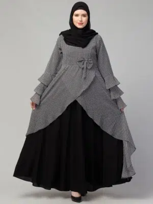 Asymmetrical Long Maxi Abaya Dress Made