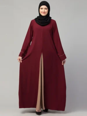A-line Abaya Dress With Front Box design