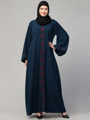 A-line Abaya with Pipin Work