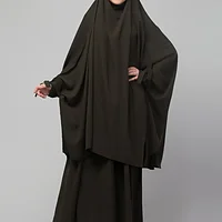 2 Piece Jilbab Abaya with Tying Cuffs