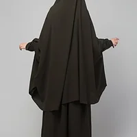 2 Piece Jilbab Abaya with Tying Cuffs