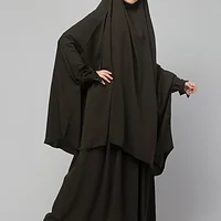 2 Piece Jilbab Abaya with Tying Cuffs