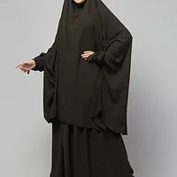 2 Piece Jilbab Abaya with Tying Cuffs