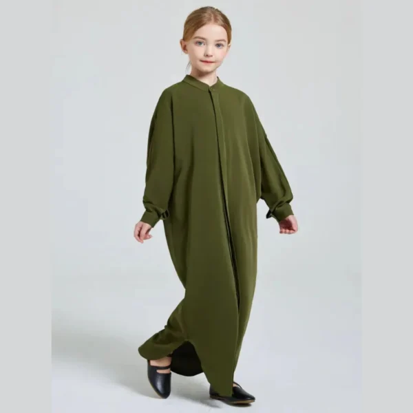 Areesha front open kids abaya for little girls