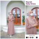 Nayrah pink plain front open abaya for women daily wear