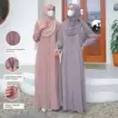 Nayrah pink plain front open abaya for women daily wear