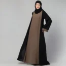 Black shrug abaya for women with long shrug design