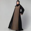 Black shrug abaya for women with long shrug design