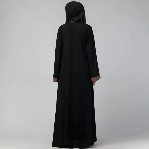 Black shrug abaya for women with long shrug design