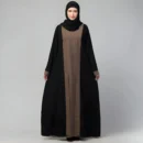Black shrug abaya for women with long shrug design