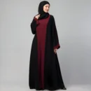 Black shrug abaya for women with long shrug design