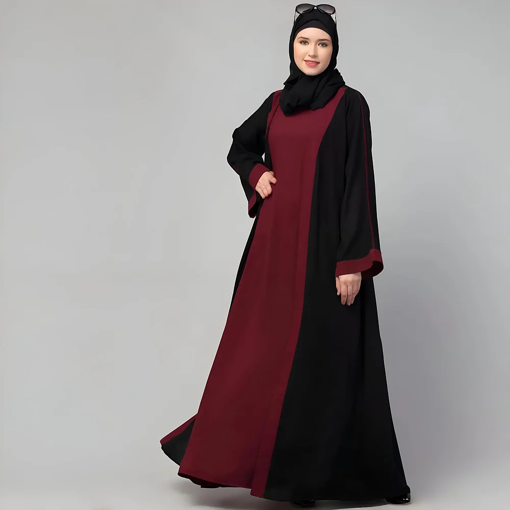 Black shrug abaya for women with long shrug design