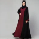 Black shrug abaya for women with long shrug design