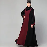 Black shrug abaya for women with long shrug design