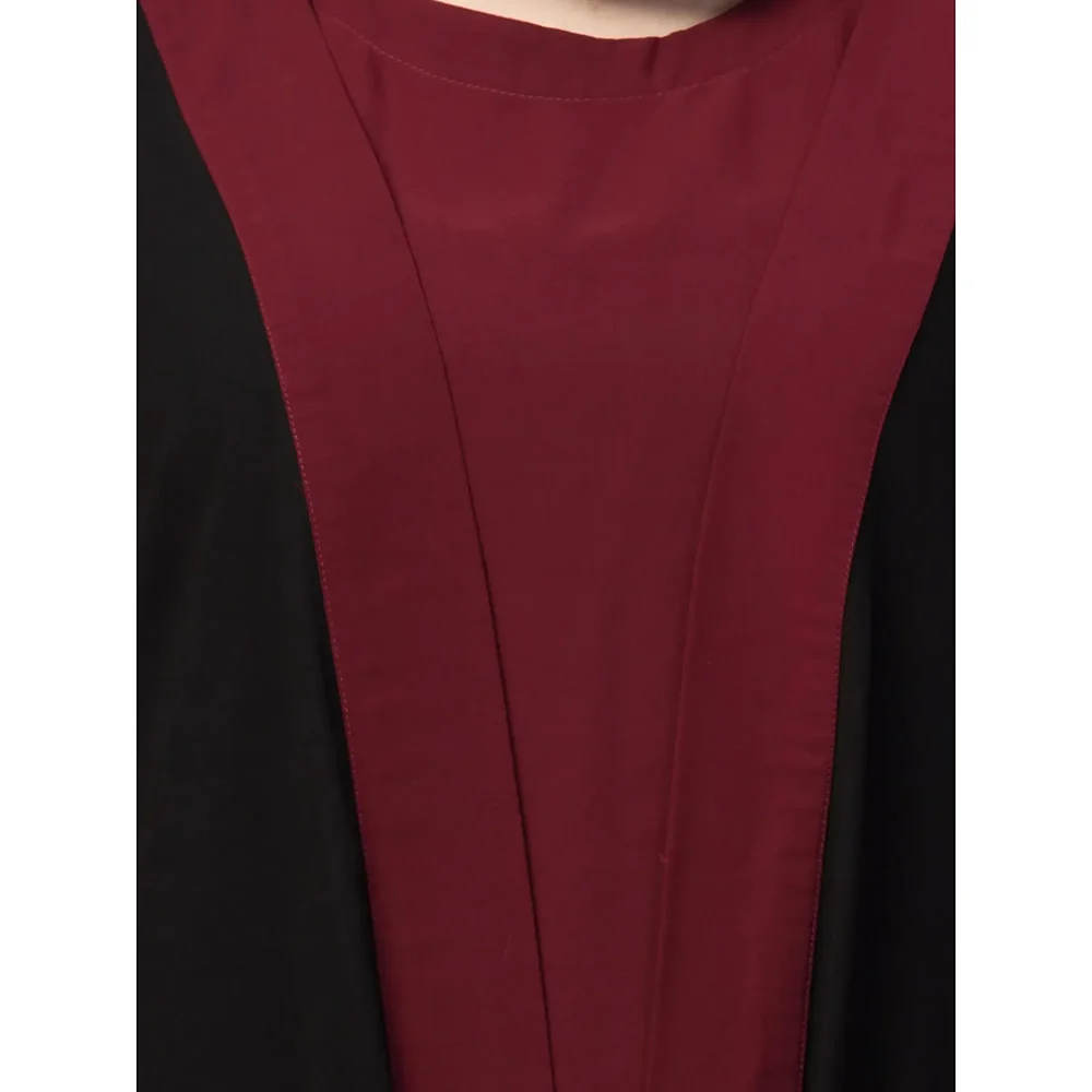 Black shrug abaya for women with long shrug design