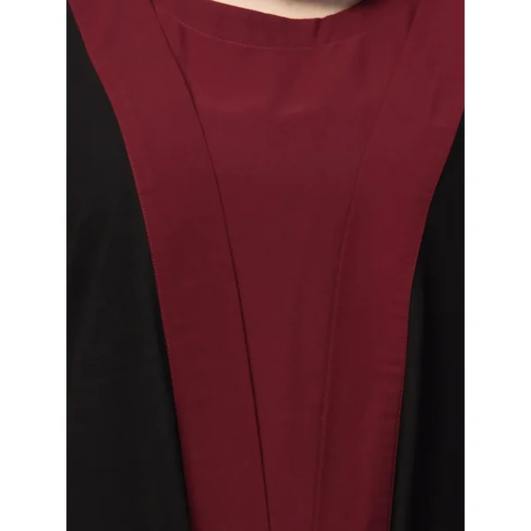 Black shrug abaya for women with long shrug design