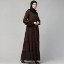 multi tiered abaya full flare umbrella gown design
