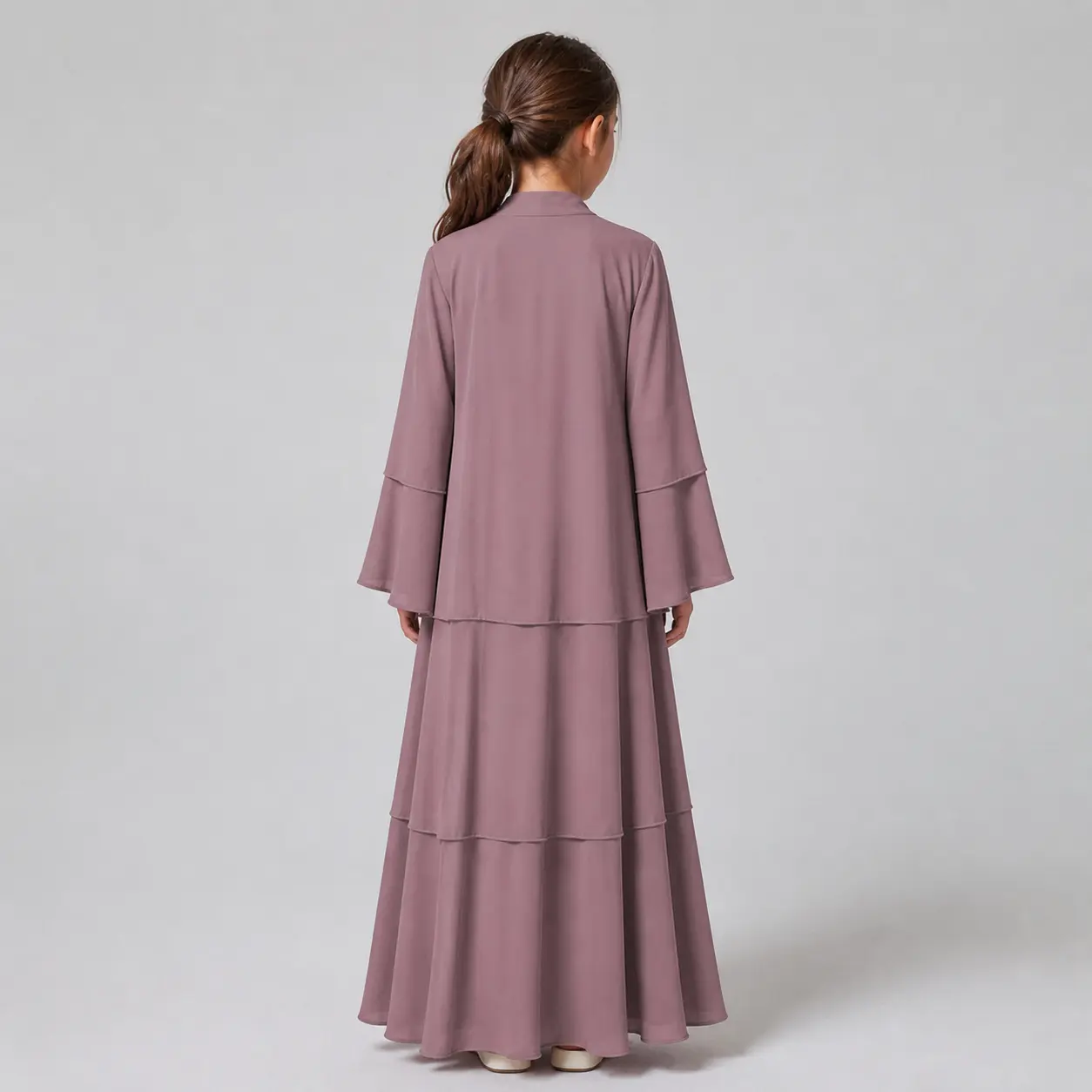 Kimono Abaya for Kids styling and drape detail