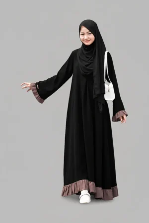 Frill Abaya - full length front view