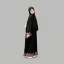 Frill Abaya - finished stitching and hem detail