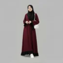Layered Abaya - Nida Matte fabric close up
