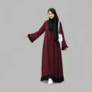 Layered Abaya - finished stitching and hem detail