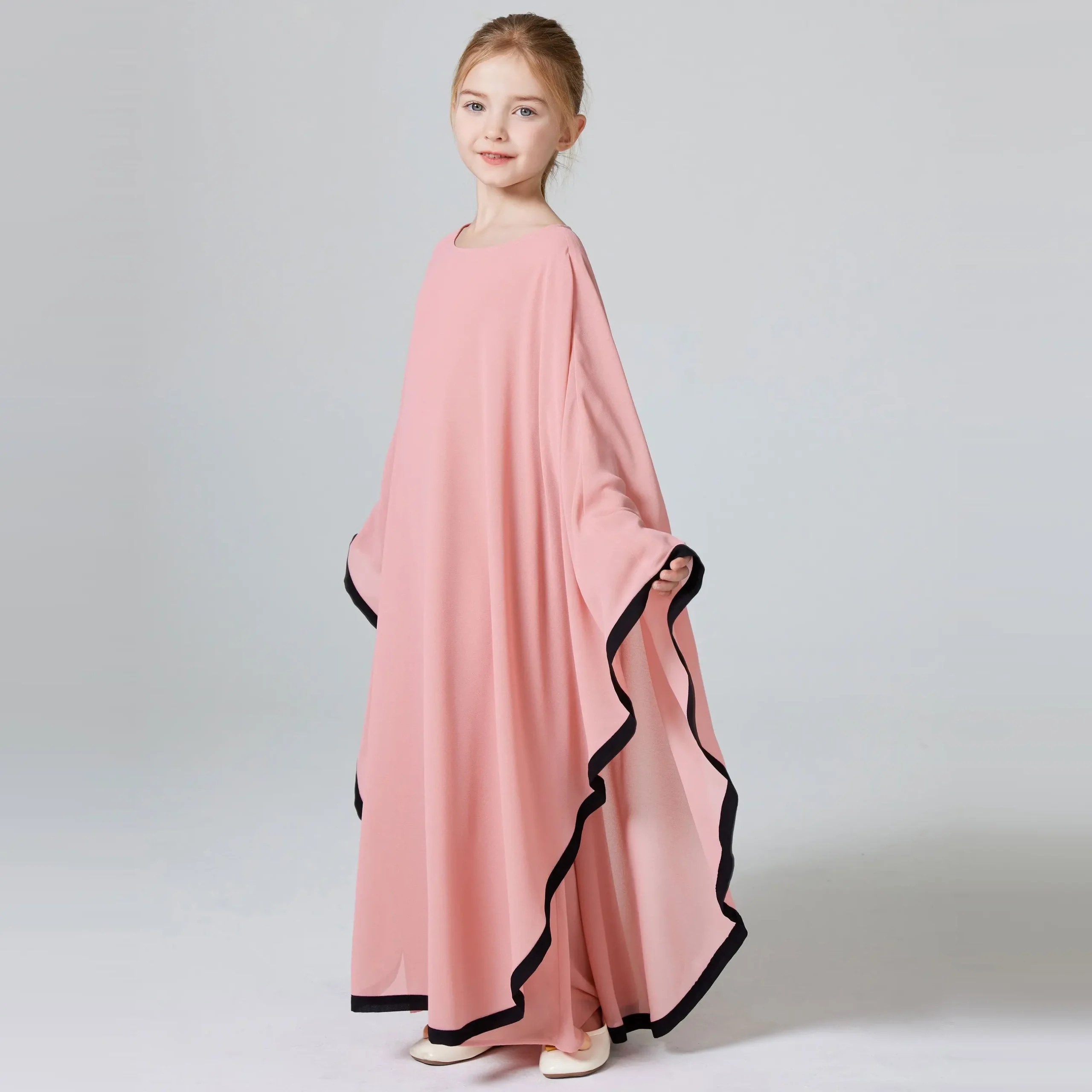 Kids Cape Abaya styling and drape detail