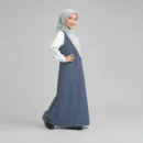 Dual Color Abaya for Kids - finished stitching and hem detail