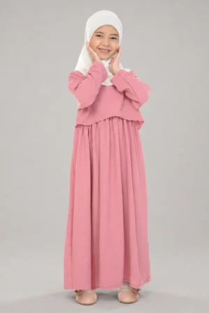 2 Piece Kids Abaya - finished stitching and hem detail
