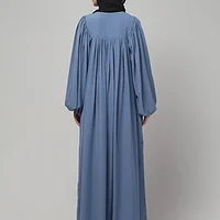 Balloon Sleeve Maxi Abaya in Denim Blue color, photo 2