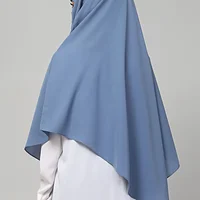 Single Layer Khimar Niqab in Denim Blue color, photo 2