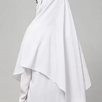 Single Layer Khimar Niqab in White color, photo 2