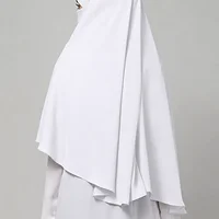 Khimar with Round Bottom Nose Piece in White color, photo 2