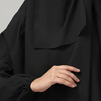 3 Piece Jilbab Burqa Set with Khimar and Nose Piece in Black color, photo 4