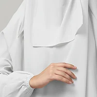 3 Piece Jilbab Burqa Set with Khimar and Nose Piece in White color, photo 3