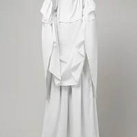 3 Piece Jilbab Burqa Set with Khimar and Nose Piece in White color, photo 4