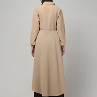 Two Piece Abaya with Palazzo and Collared Top in Khaki color, photo 2