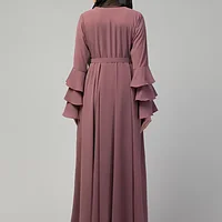 Plain Umbrella Abaya - Nida Matte fabric close up