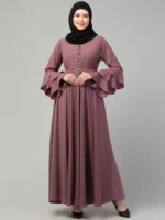 Plain Umbrella Abaya with Adjustable belt