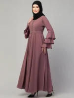 Plain Umbrella Abaya with Adjustable belt