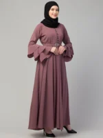 Plain Umbrella Abaya with Adjustable belt