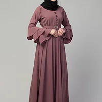 Plain Umbrella Abaya - styling and drape detail