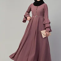 Plain Umbrella Abaya - sleeve and cuff detail