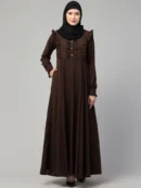 Umbrella Abaya with Frill Work
