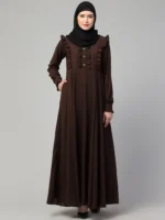 Umbrella Abaya with Frill Work