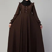 Frill Abaya - full length front view