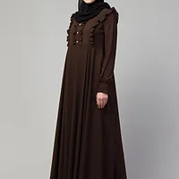 Frill Abaya - finished stitching and hem detail