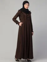 Umbrella Abaya with Frill Work