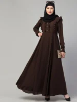 Umbrella Abaya with Frill Work