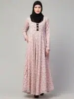 Printed Long Maxi Abaya Dress